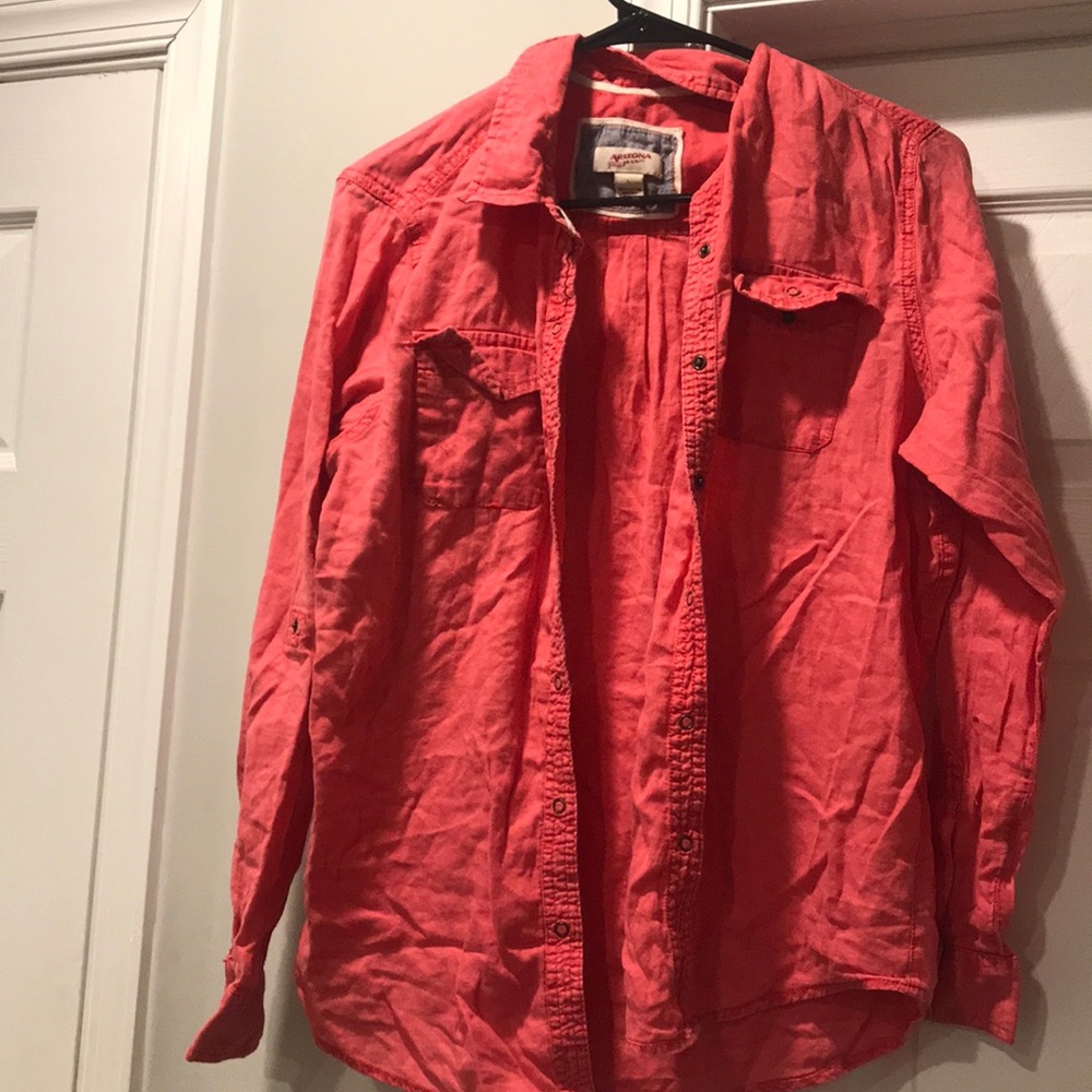 Large Coral Woman’s Button up